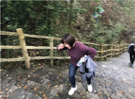 公司工会组织庆“三八”登山活动