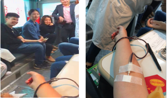 公司组织员工积极参与无偿献血活动