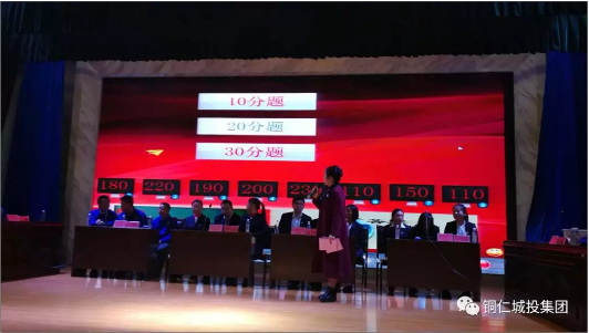 城投集团公司党委举办党的十九大精神知识竞赛活动