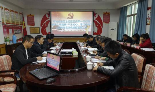 市城投集团公司总经理王贵军一行莅临能投公司调研“不忘初心、牢记使命”主题教育实体化转型发展工作