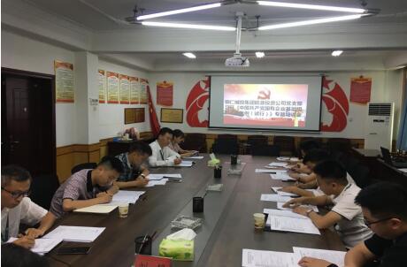 铜仁城投集团能源投资公司党支部召开《中国共产党国有企业基层组织工作条例（试行）》专题培训会