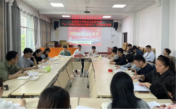 铜仁城交集团能源投资公司党总支组织开展“4·15全民国家安全教育日”宣传教育活动