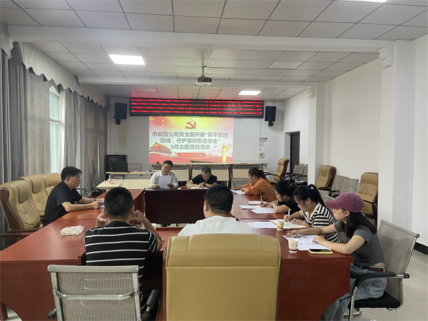 铜仁城交集团能投公司党支部开展“筑牢思想防线，守护意识形态安全